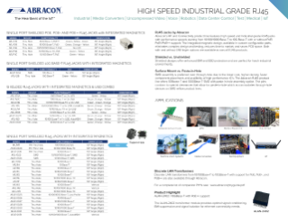 Abracon High Speed and Industrial Grade RJ45 PDF Cover