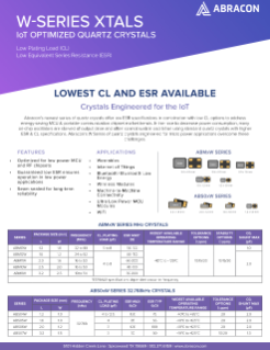 Abracon W-Series XTALs Flyer
