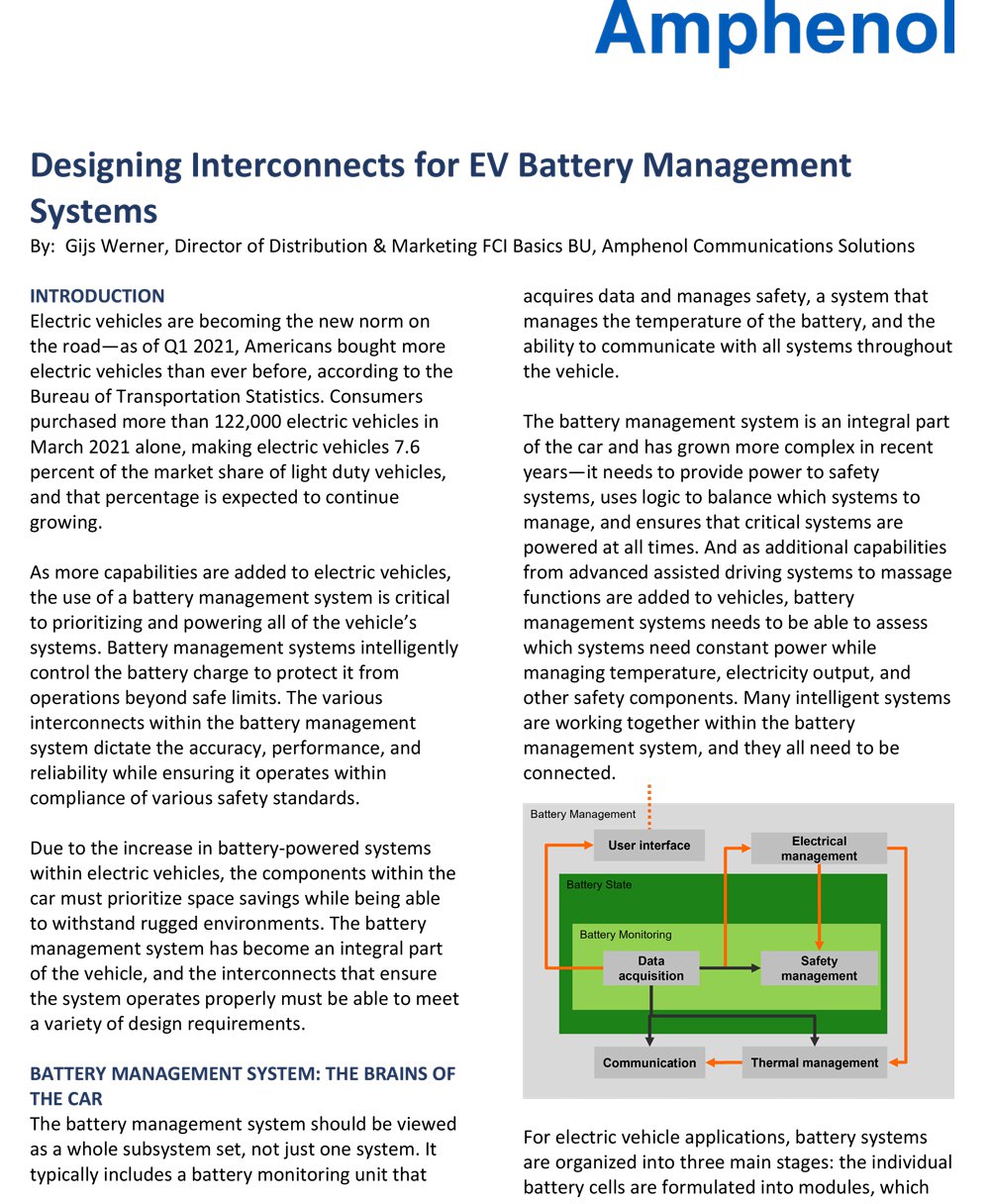 Amphenol Communications Solutions White Paper