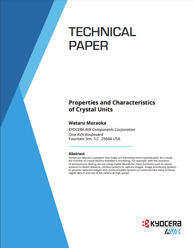 KYOCERA AVX Crystals PDF Cover