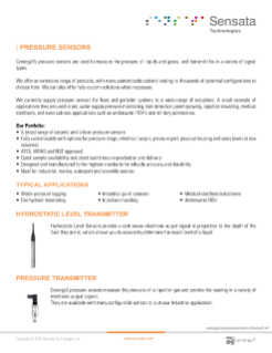 Cynergy3 Pressure Sensors