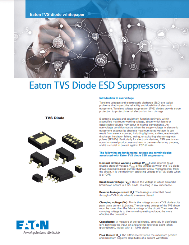 EATON TVS Diodes ESD PDF Cover