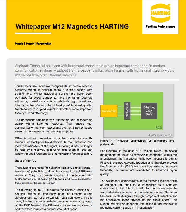  HARTING M12 Magnetics PDF Cover