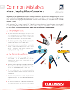 Common Mistakes When Crimping Micro-Connectors