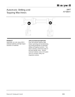 Honeywell Automatic Drilling and Tapping Machine PDF Thumbnail