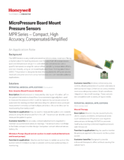 Application Note - MicroPressure Board Mount Pressure Sensors