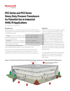 Application Note - Heavy Duty Pressure Transducers for Potential Use in Industrial HVAC/R Applications