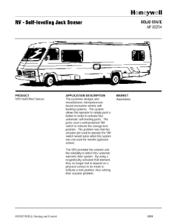 Honeywell RV Self-Leveling Jack Sensor PDF Thumbnail