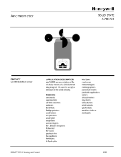 Honeywell Anemometer PDF Thumbnail