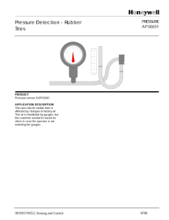 Honeywell Pressure Detection - Rubber Tires PDF Thumbnail