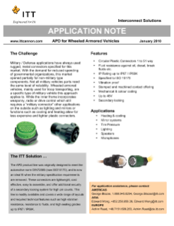 ITT Cannon APD for Wheeled Armored Vehicles - Application Note