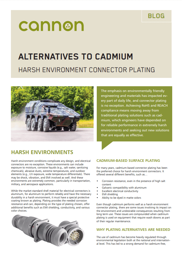 ITT Cannon J Plate Connectors PDF Cover