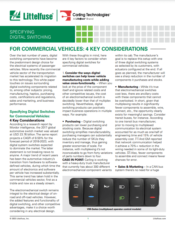 Littelfuse Digital Switch White Paper PDF Cover