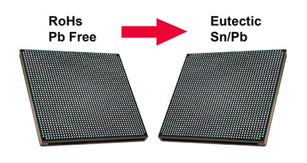 image showing rosh pb free and eutectic sn/pb