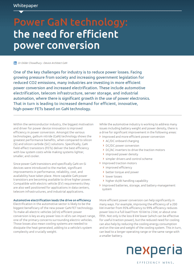 Nexperia GaN Tech Whitepaper PDF Cover