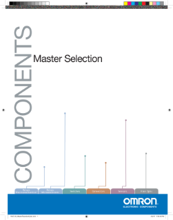 Omron Components Master Selection Guide PDF Thumbnail