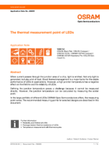 Osram The Thermal Measurement point of LEDs PDF Thumbnail
