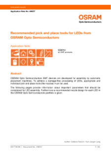 Osram Recommended pick and place tools for LEDs PDF Thumbnail