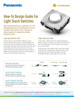 Panasonic How-to Design Guide for Light Touch Switches PDF Thumbnail