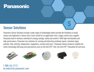 Panasonic Sensors Solutions Selection Guide