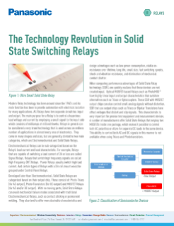 Panasonic The Technology Revolution in Solid State Switching Relays PDF Thumbnail