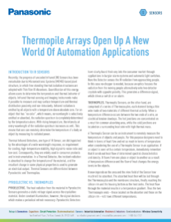 Panasonic Thermopile Arrays Grid-EYE Sensors White Paper PDF Thumbnail