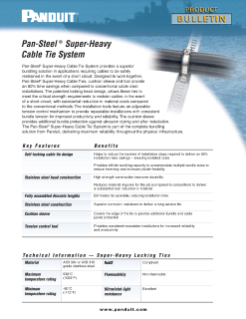 Panduit Pan-Steel® Super-Heavy Cable Tie System