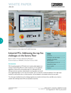 Phoenix Contact Industrial PCs: Addressing the Top Five Challenges on the Factory Floor