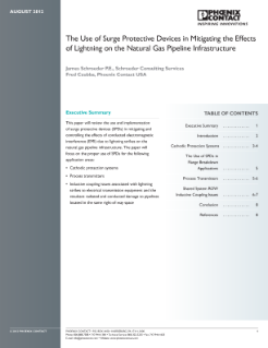 Phoenix Contact Use of SPDevices in Mitigating the Effects of Lightning on the Natural Gas Pipeline
