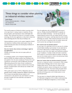 Phoenix Contact Three things to consider when planning an industrial wireless network PDF Thumbnail