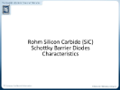 ROHM Semiconductor SiC Barrier Diodes Characteristics