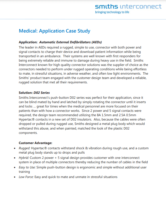 Smiths Interconnect Medical PDF Thumbnail