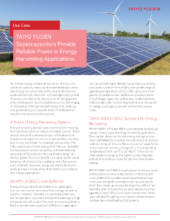 TAIYO YUDEN Supercapacitors Power Energy Harvesting PDF Cover