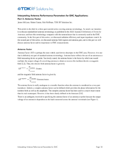 TDK - EMC Applications - Part 3 - Antenna Factor PDF Thumbnail