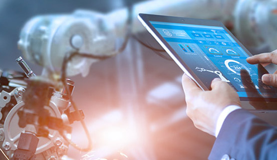hands using a tablet