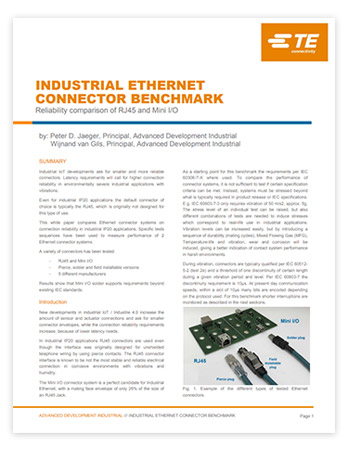 Industrial Ethernet Connector Whitepaper Cover