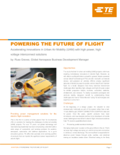 TE Connectivity Powering the Future of Flight