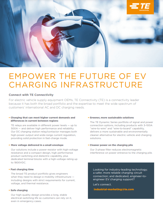 TE Connectivity EV Charging PDF Cover