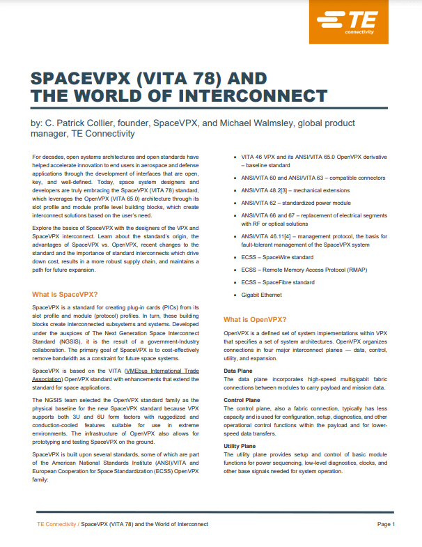 TE Connectivity SPACEVPX PDF Cover