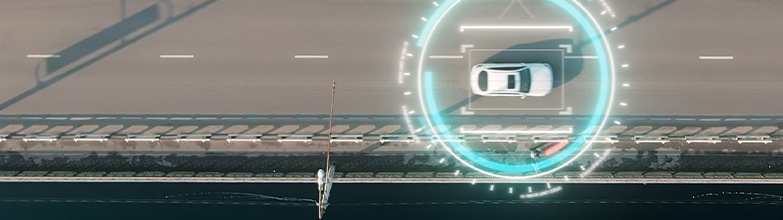 Automotive Vehicle Driving with Sensors Surrounding