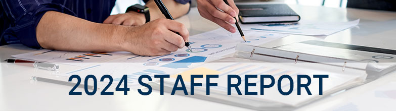 Graphic Reads "2024 Staff Report"