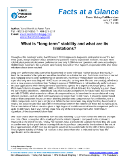 Vishay Precision Group Long-Term Stability and Its Limits PDF Cover