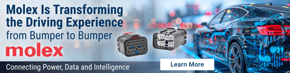 Molex Is Transforming the Driving Experience from Bumper to Bumper. Molex. Connecting Power, Data and Intelligence. Learn More.