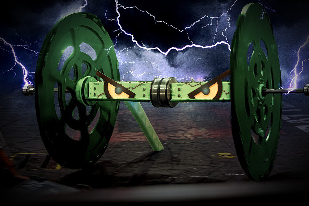 Battlebots set with giant nut