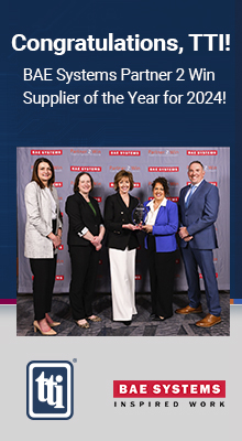 TTI Receives BAE Partner 2 Win Supplier of the Year Award
