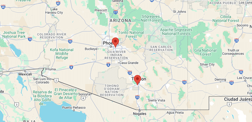 Map of Arizona