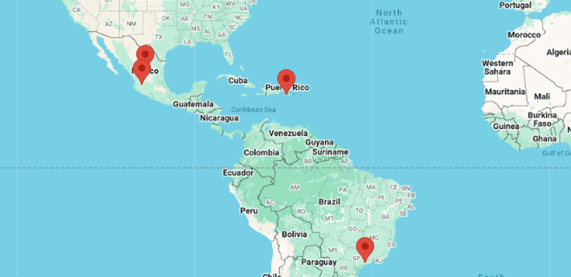 Map of Latin America