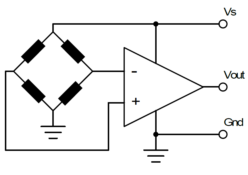 All Sensors Amphenol ADCA Series Amplified Low-Pressure Sensors Equivalent Circuit