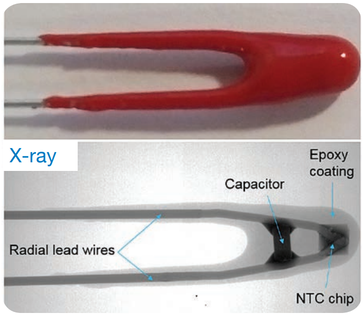 Amphenol Advanced Sensors Noise Immune NTC Type NKI Thermistors X-Ray Image