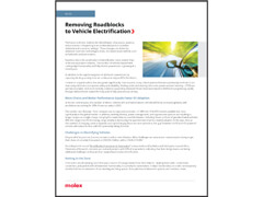 Molex Blog: Removing Roadblocks to Vehicle Electrification PDF Cover Image